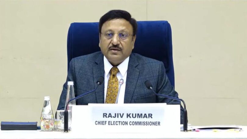 CEC Rajiv Kumar Chief election commissionerof India